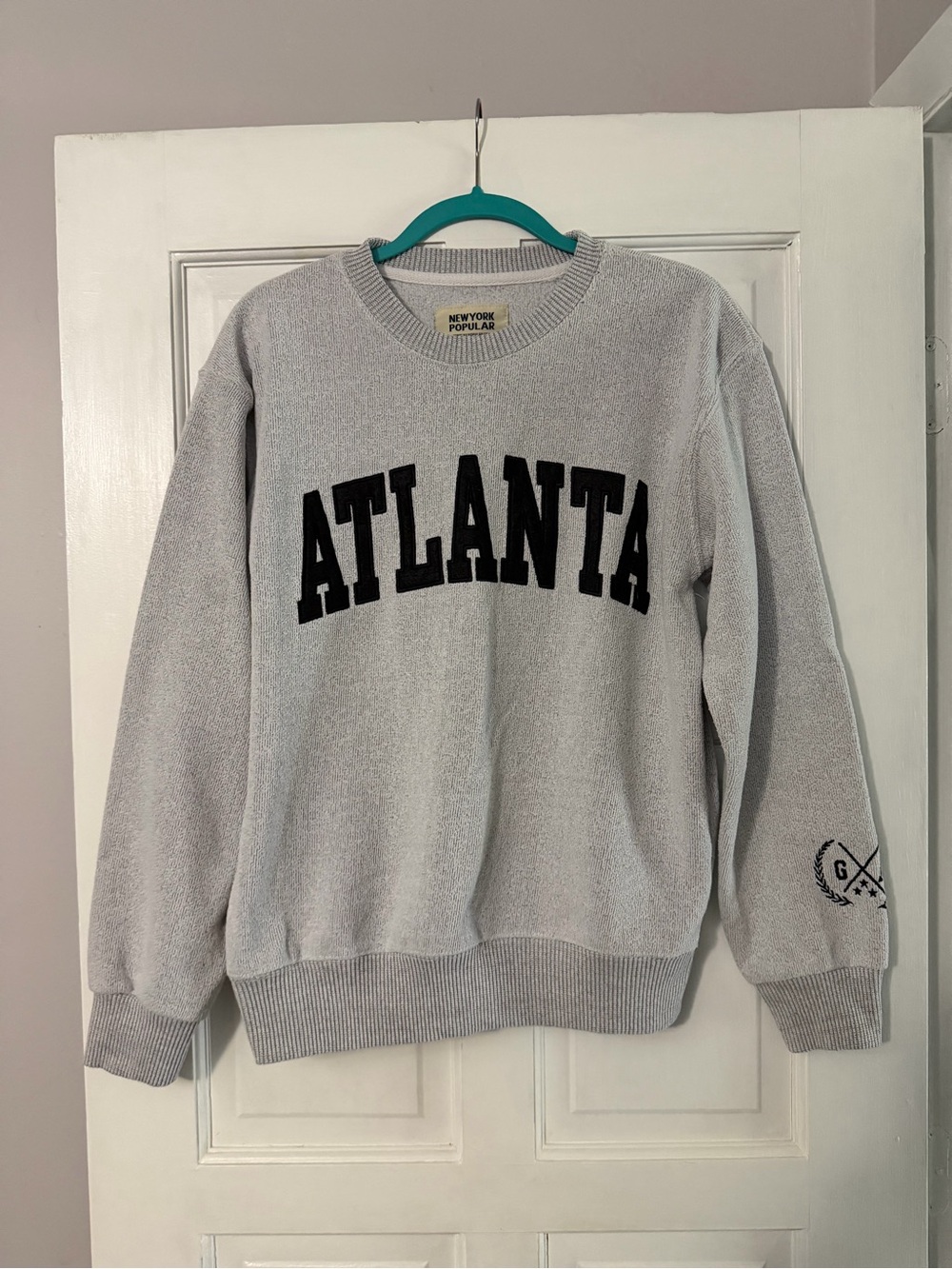 NewYork Popular Gray Atlanta Crewneck Sweatshirt